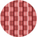 Square Patterned Red Rug, pat1175rd