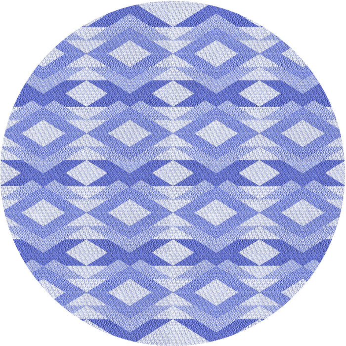Square Patterned Light Slate Blue Rug, pat1176blu