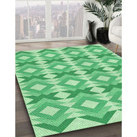 Patterned Jade Green Rug, pat1176grn