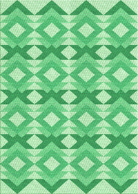 Machine Washable Transitional Jade Green Rug, wshpat1176grn