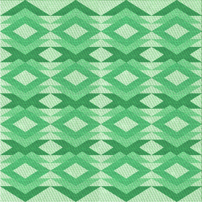 Round Machine Washable Transitional Jade Green Rug, wshpat1176grn