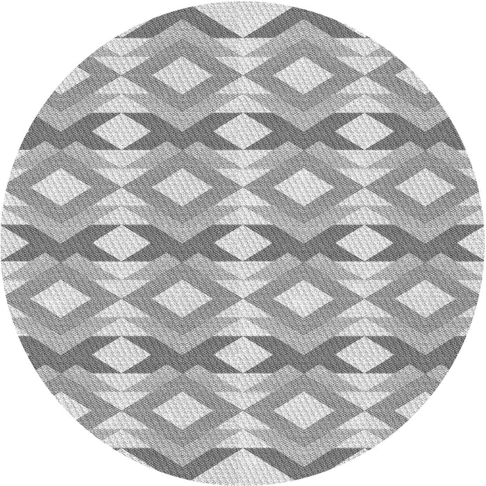 Square Patterned Gray Rug, pat1176gry