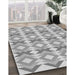 Patterned Gray Rug in Family Room, pat1176gry