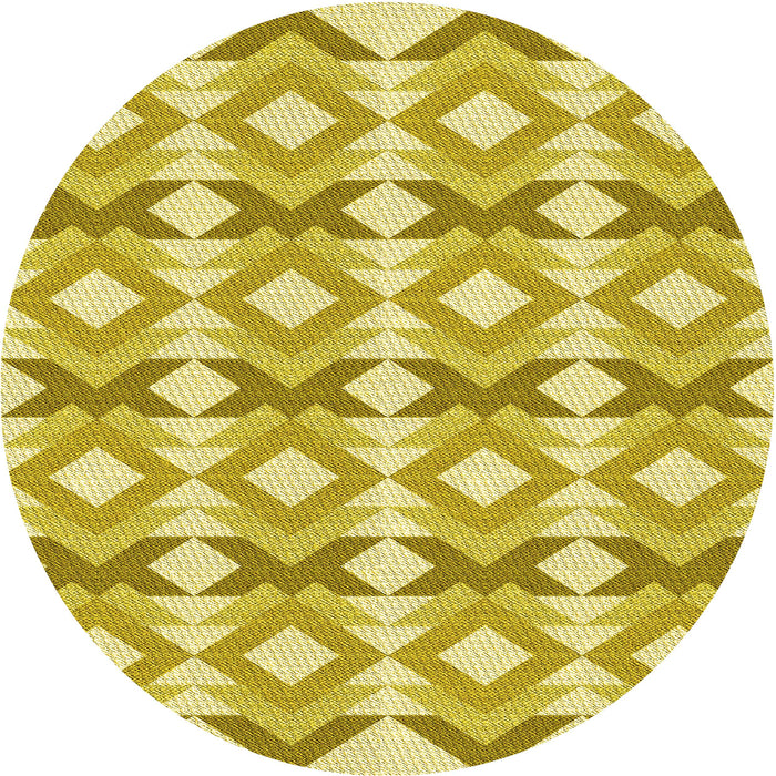 Square Machine Washable Transitional Bold Yellow Rug in a Living Room, wshpat1176yw