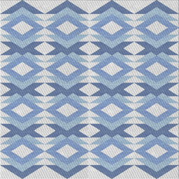 Square Patterned Steel Blue Novelty Rug, pat1176
