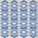 Square Patterned Steel Blue Novelty Rug, pat1176