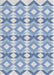 Patterned Steel Blue Novelty Rug, pat1176