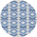 Sideview of Patterned Steel Blue Novelty Rug, pat1176