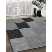 Patterned Gunmetal Gray Rug, pat1177gry