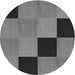 Square Machine Washable Transitional Gunmetal Gray Rug in a Living Room, wshpat1177gry