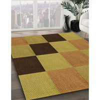 Patterned Dark Bronze Brown Rug, pat1177org