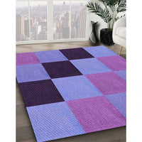 Patterned Purple Mimosa Purple Rug, pat1177pur