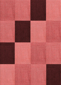 Machine Washable Transitional Red Rug, wshpat1177rd