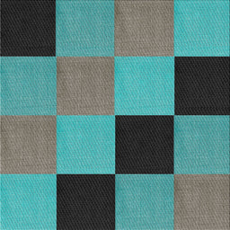 Square Patterned Turquoise Green Novelty Rug, pat1177