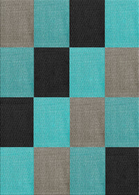 Machine Washable Transitional Turquoise Green Rug, wshpat1177