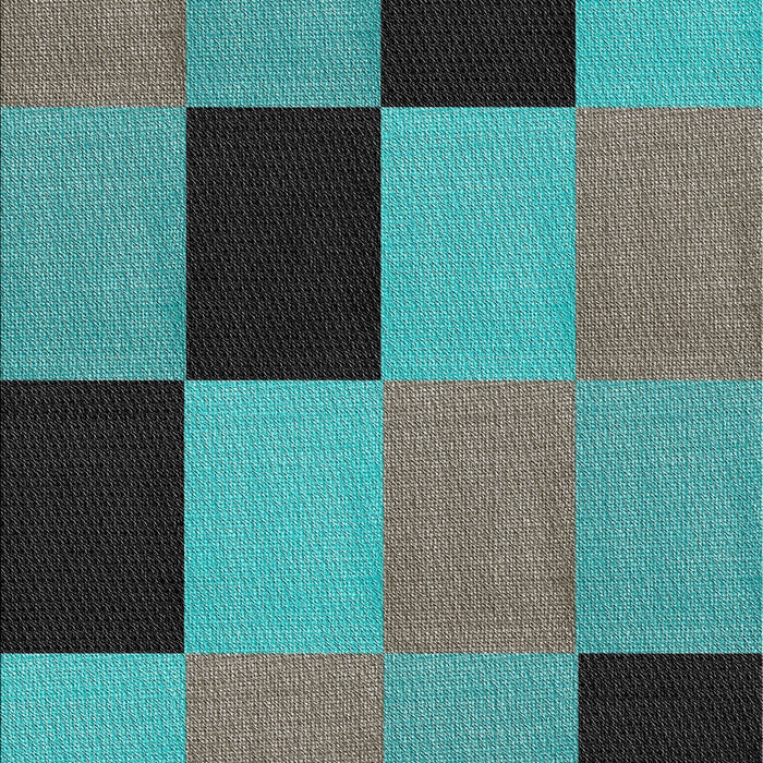 Machine Washable Transitional Turquoise Green Rug, wshpat1177