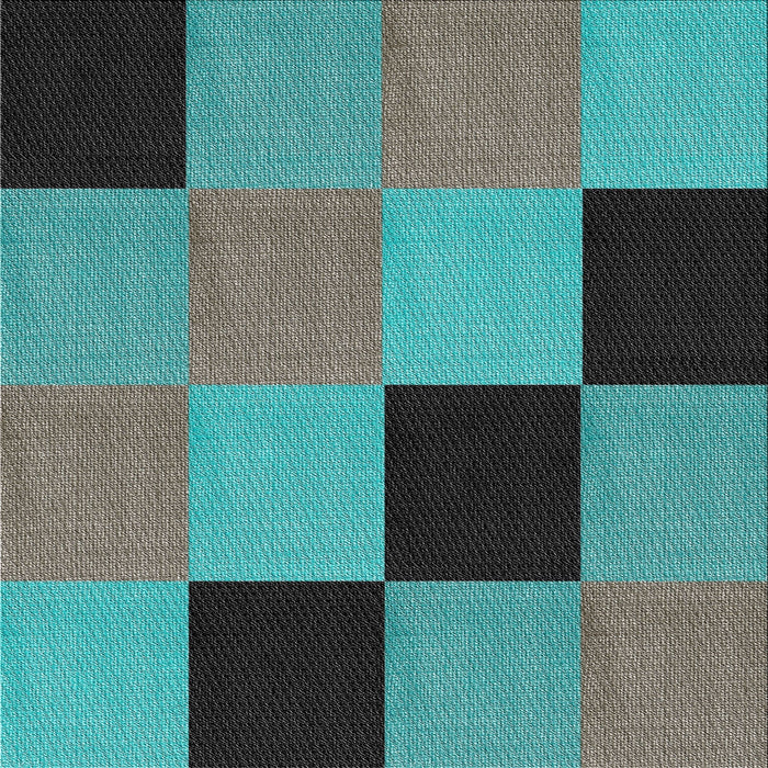 Sideview of Machine Washable Transitional Turquoise Green Rug, wshpat1177