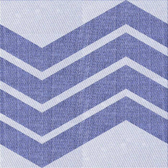 Round Patterned Blue Rug, pat1178blu