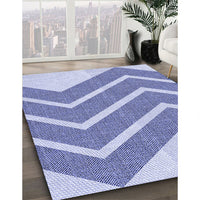 Patterned Blue Rug, pat1178blu