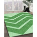 Machine Washable Transitional Jade Green Rug in a Family Room, wshpat1178grn