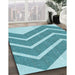 Machine Washable Transitional Blue Rug in a Family Room, wshpat1178lblu