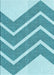 Machine Washable Transitional Blue Rug, wshpat1178lblu