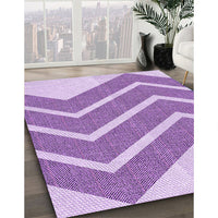 Patterned Blossom Pink Rug, pat1178pur