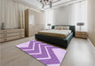 Patterned Blossom Pink Rug in a Bedroom, pat1178pur