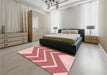 Patterned Red Rug in a Bedroom, pat1178rd