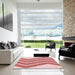 Square Patterned Red Rug in a Living Room, pat1178rd