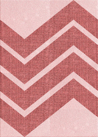 Machine Washable Transitional Red Rug, wshpat1178rd