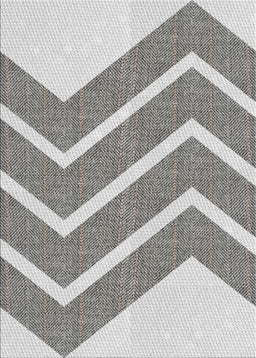 Patterned Platinum Gray Novelty Rug, pat1178
