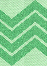 Machine Washable Transitional Green Rug, wshpat1179grn