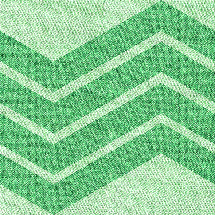 Round Machine Washable Transitional Green Rug, wshpat1179grn