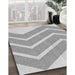 Patterned Gray Rug in Family Room, pat1179gry