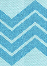 Machine Washable Transitional Blue Rug, wshpat1179lblu