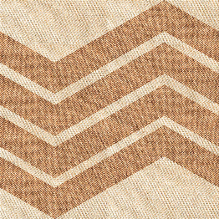 Round Patterned Khaki Gold Rug, pat1179org