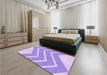 Patterned Blossom Pink Rug in a Bedroom, pat1179pur