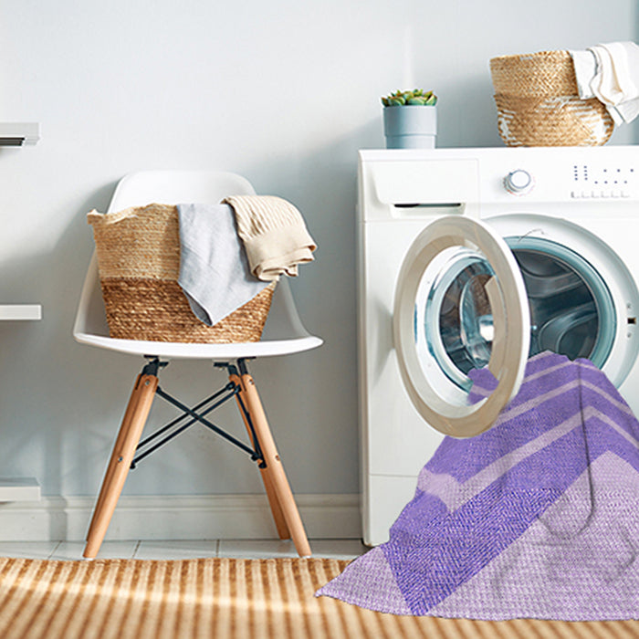 Machine Washable Transitional Blossom Pink Rug in a Washing Machine, wshpat1179pur