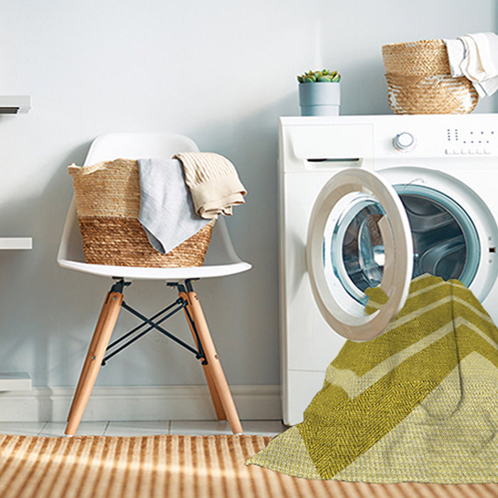 Machine Washable Transitional Caramel Brown Rug in a Washing Machine, wshpat1179yw