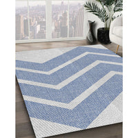 Patterned Lavender Blue Novelty Rug, pat1179