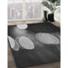 Machine Washable Transitional Charcoal Black Rug in a Family Room, wshpat118gry