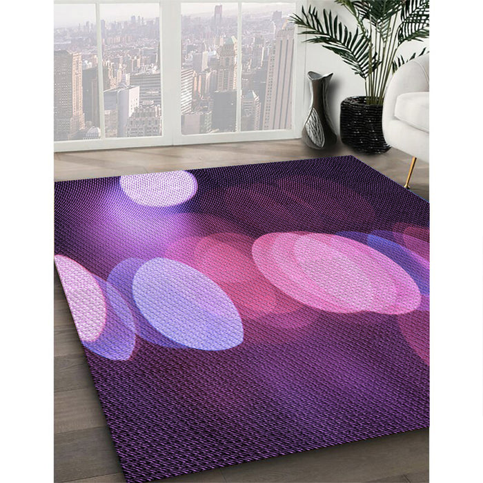 Machine Washable Transitional Dark Purple Rug in a Family Room, wshpat118pur