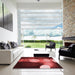 Machine Washable Transitional Dark Red Rug in a Kitchen, wshpat118rd