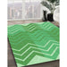 Machine Washable Transitional Green Rug in a Family Room, wshpat1180grn