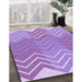 Patterned Bright Lilac Purple Rug in Family Room, pat1180pur