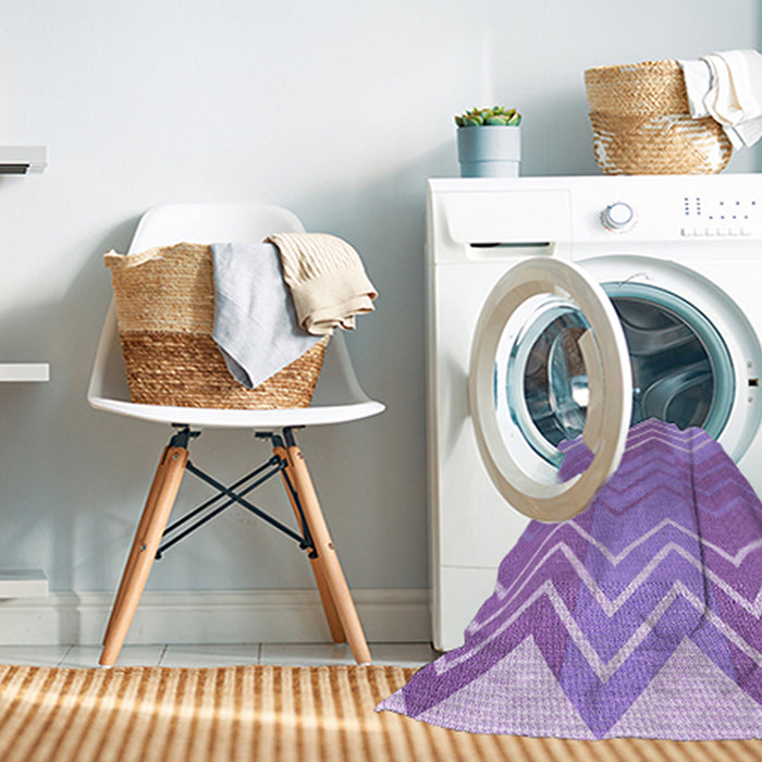Machine Washable Transitional Bright Lilac Purple Rug in a Washing Machine, wshpat1180pur