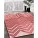 Patterned Light Salmon Pink Rug in Family Room, pat1180rd