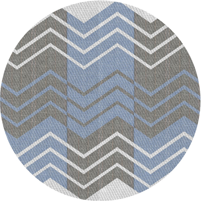 Sideview of Patterned Pastel Light Blue Novelty Rug, pat1180