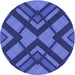 Square Machine Washable Transitional Cobalt Blue Rug in a Living Room, wshpat1181blu